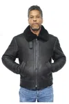 Infinity Leather Mens B3 Ww2 Leather Sheepskin Aviator Flying Jacket-hartland In Black