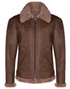 Infinity Leather Mens B3 Ww2 Sheepskin Leather Aviator Jacket-houston In Multi