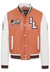 Infinity Leather Mens Baseball Leather Letterman Bomber Jacket - Ashwood In Multi