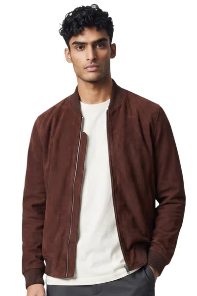 Infinity Leather Mens Brown Goat Suede Ma-1 Bomber Jacket-antalya