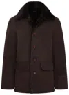 Infinity Leather Mens Brown Shearling Sheepskin Car Coat - Elverum In Brown
