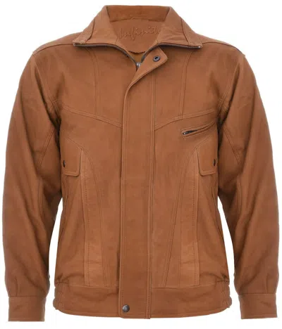 Infinity Leather Mens Classic Harrington Bomber Leather Jacket-minsk In Multi