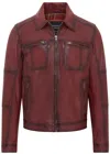 Infinity Leather Mens Classic Leather Biker Jacket - Bettles In Multi