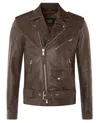 Infinity Leather Mens Cow-hide Black Brando Jacket -venice In Multi