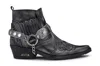 Infinity Leather Mens Brown Snakeskin Winklepicker Cowboy Leather Ankle Boots In Brown