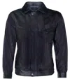 Infinity Leather Mens Leather Bluson Tailored Bomber Jacket In Black