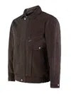 Infinity Leather Mens Leather Bluson Tailored Bomber Jacket In Brown
