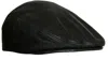 Infinity Leather Mens Leather Peaky Blinders Newsboy Flat Hat In Black