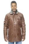 Infinity Leather Mens Leather Trench Coat-aleppo In Multi