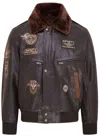 Infinity Leather Mens Leather Us Air Force Bomber Jacket- Lieksa In Brown