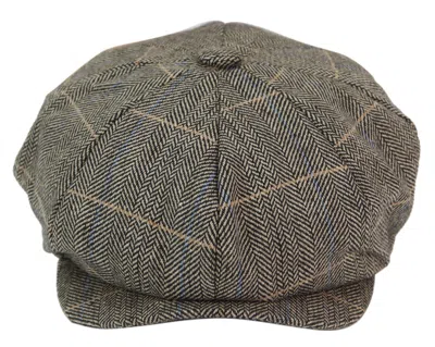 Infinity Leather Mens Peaky Blinders Herringbone Hat In Multi