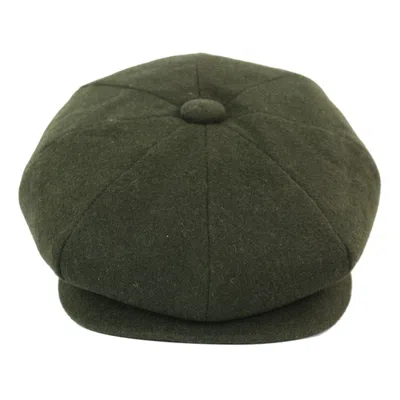 Infinity Leather Mens Peaky Blinders Newsboy 8 Panel Hat In Green