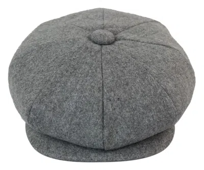 Infinity Leather Mens Peaky Blinders Newsboy 8 Panel Hat In Grey