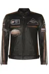 Infinity Leather Mens Racing Leather Biker Jacket-portland In Multi