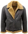 Infinity Leather Mens Raf Sheepskin Leather Aviator Jacket-skyfair In Multi