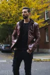 Infinity Leather Mens Reefer Leather Jacket - Tadcaster In Multi