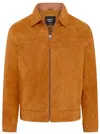 Infinity Leather Mens Retro Classic Suede Leather Harrington Biker Jacket - Bryne In Multi
