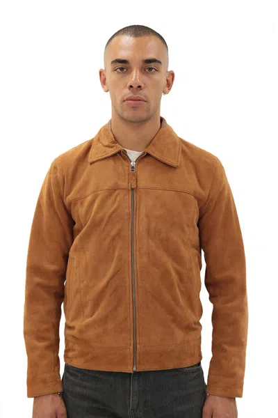 Infinity Leather Mens Retro Goat Suede Leather Harington Jacket-zurich In Multi