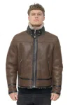 Infinity Leather Mens Retro Pilot Sheepskin Leather Biker Jacket-helmsley In Multi