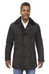 Infinity Leather Mens Sheepskin Classic Car Coat-littlehampton In Brown