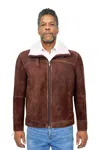 Infinity Leather Mens Sheepskin Leather Harrington Bomber Jacket-helston In Multi