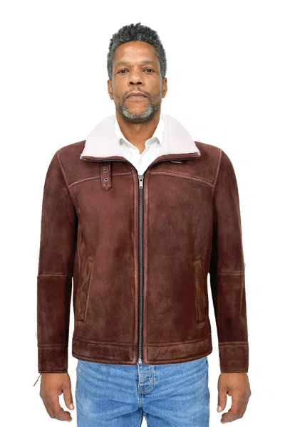Infinity Leather Mens Sheepskin Leather Harrington Bomber Jacket-helston In Multi