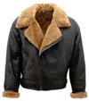 Infinity Leather Mens Sheepskin Leather Ww2 Bomber Jacket-tucson In Multi