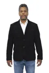 Infinity Leather Mens Slim Goat Suede Italian Blazer Jacket-alexandria In Black