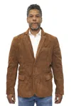 Infinity Leather Mens Slim Goat Suede Italian Blazer Jacket-alexandria In Multi
