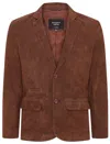 Infinity Leather Mens Slim Goat Suede Italian Blazer Jacket-somero In Brown