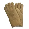 Infinity Leather Unisex Sheepskin Suede Gloves With Roll Up/down Cuff In Multi