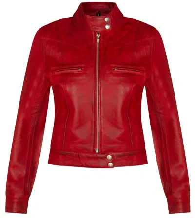 INFINITY LEATHER WOMEN'S CLASSIC LEATHER BIKER JACKET-WATFORD