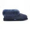 Infinity Leather Women's Sheepskin Suede Ankle Brown Slip-on Bootie Winter - Glacier In Multi
