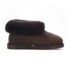 Infinity Leather Women's Sheepskin Suede Ankle Brown Slip-on Bootie Winter - Glacier In Multi