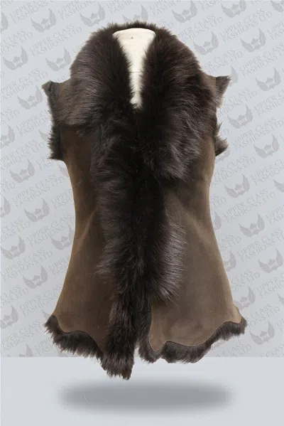INFINITY LEATHER WOMEN'S TOSCANA SHEEPSKIN SHORT GILET-SEAHAM