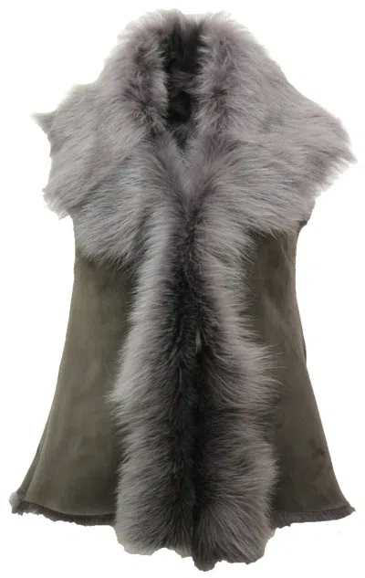 INFINITY LEATHER WOMEN'S TOSCANA SHEEPSKIN SHORT GILET-SEAHAM