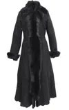 Infinity Leather Womens Black Suede Toscana Sheepskin Trench Coat-rushden In Black