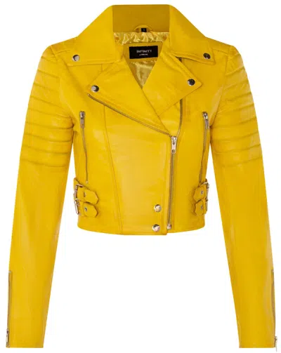 INFINITY LEATHER WOMENS BRANDO CROPPED LEATHER JACKET-LONGTOWN