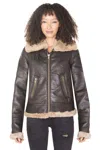 Infinity Leather Womens Brown B3 Sheepskin Leather Flying Jacket-portland In Brown