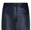 Infinity Leather Womens Classic Lamb Nappa Black '501' Leather Jeans In Black