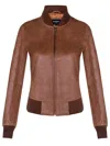 Infinity Leather Womens Classic Ma-1 Leather Bomber Jacket-newcastle In Multi