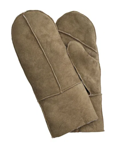 Infinity Leather Womens Genuine Real Sheepskin Suede Mittens Warm Gloves In Burgundy