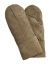 Infinity Leather Womens Genuine Real Sheepskin Suede Mittens Warm Gloves In Multi