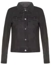 Infinity Leather Womens Goat Suede Trucker Jeans Jacket-astoria In Black