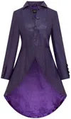 Infinity Leather Womens Gothic Full Length Victorian Leather Coat - Vantaa In Pink