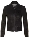 Infinity Leather Womens Leather Ma-1 Varsity Jacket-ann Arbor In Black