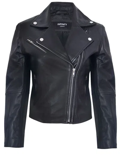 INFINITY LEATHER WOMENS LEATHER RETRO BIKER JACKET-MADELEY
