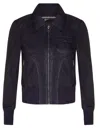 Infinity Leather Womens Ma-1 Varsity Bomber Jacket-modbury In Blue