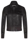 Infinity Leather Womens Ma-1 Varsity Bomber Jacket-modbury In Grey