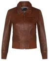 Infinity Leather Womens Ma-1 Varsity Bomber Jacket-modbury In Multi